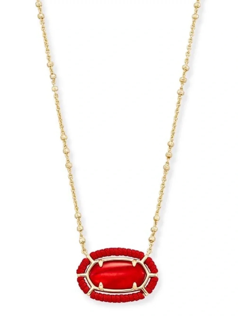 Kendra Scott Threaded Elisa Necklace in Red Illusion